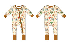 Load image into Gallery viewer, Cream Cocoa Cups Long Sleeve Romper