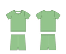 Load image into Gallery viewer, Grassy Green 2-Piece Shorts Pjs
