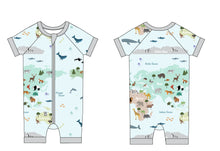 Load image into Gallery viewer, World Map Shorts Romper