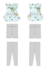 Load image into Gallery viewer, World Map 3-Piece Peplum Set