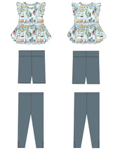 Load image into Gallery viewer, Tiny Town 4-Piece Peplum Set