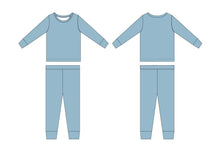 Load image into Gallery viewer, Steel Blue Long Sleeve 2 Piece Pjs