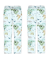 Load image into Gallery viewer, World Map Men's bottom pjs