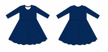 Load image into Gallery viewer, Navy Blue Girls Dress