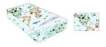 Load image into Gallery viewer, World Map Twin Fitted Sheet Plus Pillowcase
