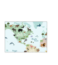 Load image into Gallery viewer, World Map Pillowcase