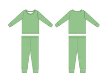 Load image into Gallery viewer, Grassy Green Long Sleeve 2 Piece Pjs