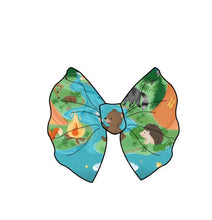 Load image into Gallery viewer, Camping Critters Bamboo Alligator Clip Bows
