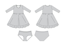 Load image into Gallery viewer, Silver Scene Girls Dress with bottoms