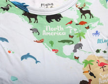 Load image into Gallery viewer, World Map Girls Dress with bottoms