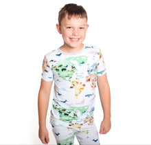 Load image into Gallery viewer, World Map 2-Piece Shorts Pjs