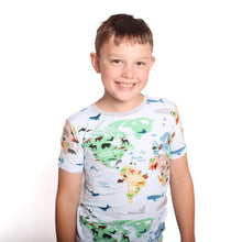 Load image into Gallery viewer, World Map 2-Piece Shorts Pjs