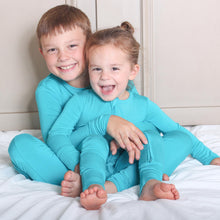 Load image into Gallery viewer, Tidal Teal Long Sleeve Romper