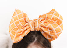 Load image into Gallery viewer, Ice Cream Waffle Cone Big Bow Headband