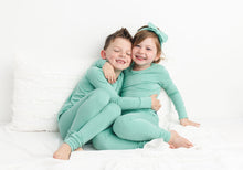 Load image into Gallery viewer, Minty Mint 2-Piece Long Sleeve Pjs