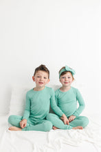 Load image into Gallery viewer, Minty Mint 2-Piece Long Sleeve Pjs