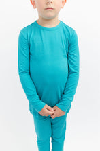 Load image into Gallery viewer, Tidal Teal Long Sleeve 2 Piece Pjs