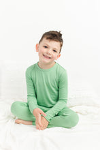 Load image into Gallery viewer, Grassy Green Long Sleeve 2 Piece Pjs