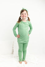 Load image into Gallery viewer, Grassy Green Long Sleeve 2 Piece Pjs