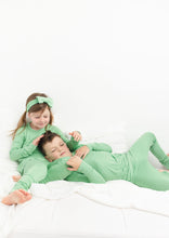 Load image into Gallery viewer, Grassy Green Long Sleeve 2 Piece Pjs