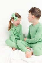 Load image into Gallery viewer, Grassy Green Long Sleeve 2 Piece Pjs
