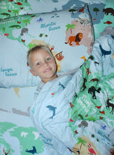 Load image into Gallery viewer, World Map Adult Quilted Blanket