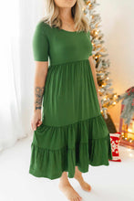 Load image into Gallery viewer, Green Grey Cocoa Women's Maxi Dress