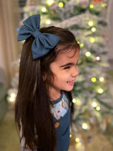 Load image into Gallery viewer, Stormy Sky Bamboo Alligator Clip Bows