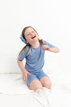 Load image into Gallery viewer, Steel Blue 2-Piece Shorts Pjs