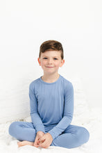 Load image into Gallery viewer, Steel Blue Long Sleeve 2 Piece Pjs