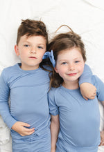 Load image into Gallery viewer, Steel Blue Long Sleeve 2 Piece Pjs