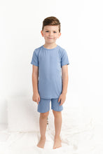 Load image into Gallery viewer, Steel Blue 2-Piece Shorts Pjs