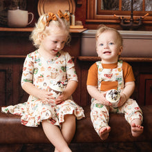 Load image into Gallery viewer, Brown Cream Cocoa Cups Bamboo Alligator Clip Bows