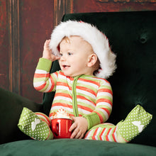 Load image into Gallery viewer, Christmas Stripes Long Sleeve Romper