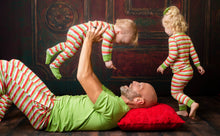 Load image into Gallery viewer, Christmas Stripes Long Sleeve Romper