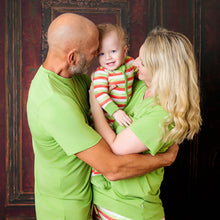 Load image into Gallery viewer, Christmas Green Stripes Men's Short Sleeve top