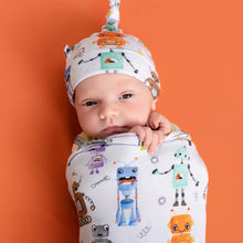 Load image into Gallery viewer, Zoomie Zots Swaddle with Hat