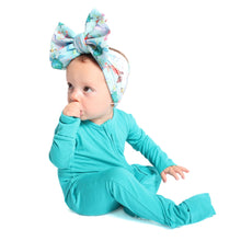 Load image into Gallery viewer, Tidal Teal Long Sleeve Romper