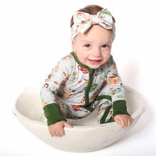 Load image into Gallery viewer, Grey Cocoa Cups Long Sleeve Romper