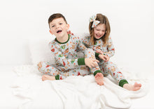 Load image into Gallery viewer, Grey Cocoa Cups 2-Piece Long Sleeve Pjs