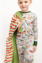 Load image into Gallery viewer, Christmas Stripes Quilted Blanket