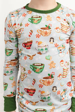 Load image into Gallery viewer, Grey Cocoa Cups 2-Piece Long Sleeve Pjs