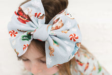 Load image into Gallery viewer, Grey Cocoa Cups Big Bow Headband