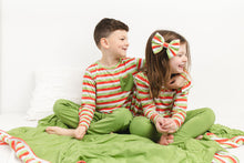 Load image into Gallery viewer, Christmas Stripes Quilted Blanket
