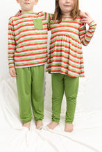 Load image into Gallery viewer, Christmas Stripes 2-Piece Peplum Set
