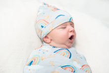 Load image into Gallery viewer, Rainbow Road Swaddle with Hat