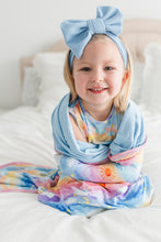 Load image into Gallery viewer, Solace Skies Light Blue Big Bow Headband