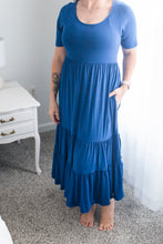 Load image into Gallery viewer, Navy Blue Women's Maxi Dress