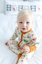 Load image into Gallery viewer, Cream Cocoa Cups Long Sleeve Romper