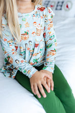 Load image into Gallery viewer, Grey Cocoa Cups 2-Piece Peplum Set